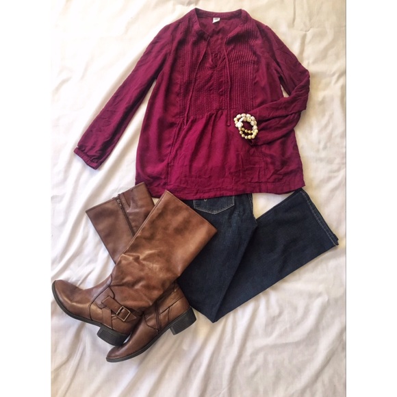 Old Navy Peasant Top - Picture 1 of 5